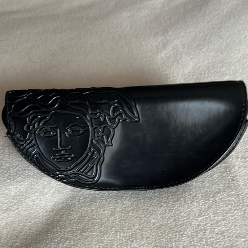 Versace Black Shield Sunglasses Modern Wraparound Design - Picture 10 of 12
